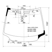Стекло лобовое в клей HONDA CIVIC 2006- 3 / 5D HBK <b>XYG SNA-L-VCPS LFW/X</b>
