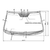 Стекло лобовое с обогревом щеток в клей KIA SORENTO II 09- <b>XYG SORENTO-09-L-VCPSSH LFW/H</b>