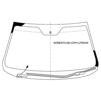 Стекло лобовое с обогревом щеток в клей KIA SORENTO II 2009- <b>XYG SORENTO-09-VCPH LFW/H/X</b>