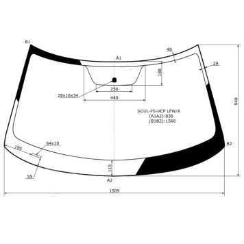 Стекло лобовое в клей KIA SOUL PS 13- <b>XYG SOUL-PS-VCP LFW/X</b>