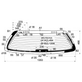 Стекло заднее (крышка багажника) с обогревом HONDA CIVIC 91-95 3D HBK <b>XYG SR3 RW/H/X</b>
