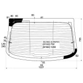 Стекло заднее с обогревом в клей RENAULT FLUENCE 10-17 <b>XYG SS-SM3-10 RW/H/X</b>
