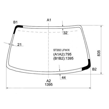 Стекло лобовое в клей TOYOTA CELICA / CURREN 94-99 <b>XYG ST202 LFW/X</b>