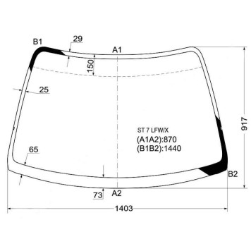Стекло лобовое в клей HONDA INTEGRA 93-00 2D CPE <b>XYG ST7 LFW/X</b>