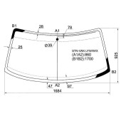 Стекло лобовое с антенной VOLKSWAGEN T4 TRANSPORTER / EVROVAN 90-03 <b>XYG STN-VAN LFW/W/X</b>