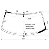 Стекло лобовое в клей VOLKSWAGEN T4 TRANSPORTER / EVROVAN / CARAVELLE 90- <b>XYG STN-VAN LFW/X</b>