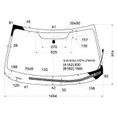 Стекло лобовое с обогревом щеток в клей SUBARU FORESTER 08-13 <b>XYG SUB-SH5-L-VCPH LFW/H/X</b>
