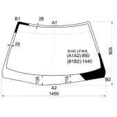 Стекло лобовое в клей TOYOTA CAMRY & VISTA HARDTOP 94- <b>XYG SV42 LFW/X</b>
