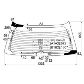 Стекло заднее (крышка багажника) с обогревом HONDA ACCORD 93-97 5D WGN <b>XYG SV5 RW/H/X</b>