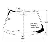 Стекло лобовое в клей HONDA SABER / INSPIRE 95-98 <b>XYG SW5 LFW/X</b>