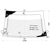 Стекло заднее с обогревом TOYOTA NADIA 98-03 <b>XYG SXN10 RW/H/X</b>