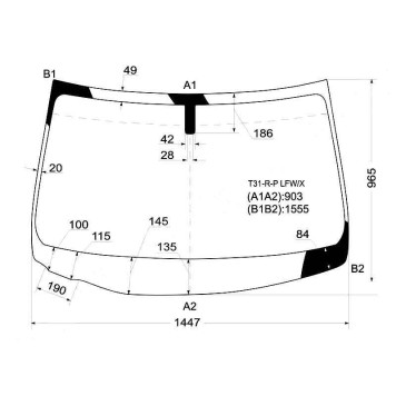 Стекло лобовое в клей NISSAN X-TRAIL 2007- <b>XYG T31-R-P LFW/X</b>