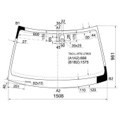 Стекло лобовое +дд в клей HONDA ACCORD VIII / INSPIRE 4D (USA) 07-12 <b>XYG TAO-L-VPS LFW/X</b>