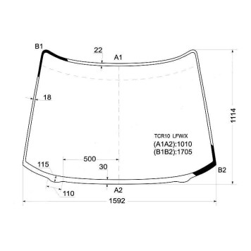 Стекло лобовое в клей TOYOTA ESTIMA / PREVIA WAGON 90- <b>XYG TCR10 LFW/X</b>