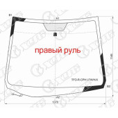 Стекло лобовое с обогревом щеток в клей HONDA FIT 07- <b>XYG TFO-R-CPH LFW/H/X</b>