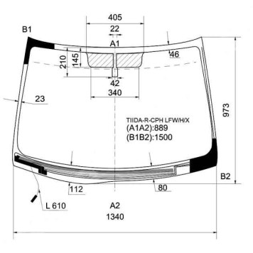 Стекло лобовое с обогревом щеток в клей NISSAN TIIDA 04- 4 / 5D <b>XYG TIIDA-R-CPH LFW/H/X</b>