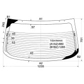 Стекло заднее с обогревом NISSAN TIIDA 4D 04-14 <b>XYG TIIDA RW/H/X</b>