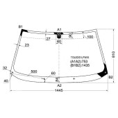 Стекло лобовое в клей SEAT TOLEDO 1991-1999 / CHERY AMULET 2003- <b>XYG TOLEDO LFW/X</b>