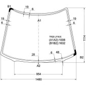 Стекло лобовое в клей TOYOTA ESTIMA / EMINA / LUCIDA WAGON 92- <b>XYG TR20 LFW/X</b>