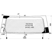 Стекло заднее (крышка багажника) с обогревом T0Y0TA ESTIMA / PREVIA TR50 98- <b>XYG TR30 RW/H/X</b>