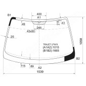 Стекло лобовое в клей HYUNDAI TRAJET 00-08 <b>XYG TRAJET LFW/X</b>