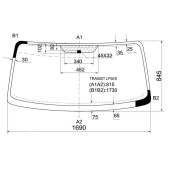 Стекло лобовое в клей FORD TRANSIT 86-2000 <b>XYG TRANSIT LFW/X</b>