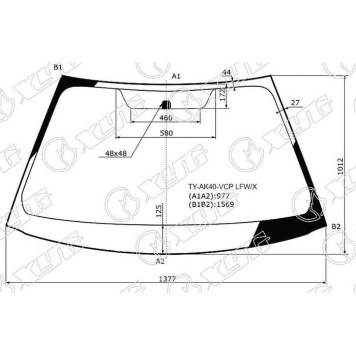 Стекло лобовое в клей TOYOTA PRIUS ALPHA CX 5D HBK 11- <b>XYG TY-AK40-VCP LFW/X</b>