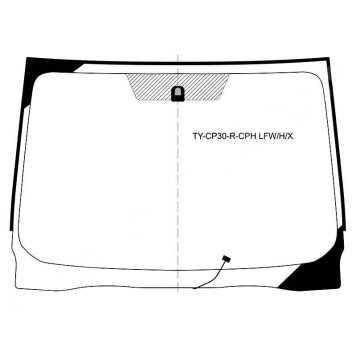 Стекло лобовое с обогревом щеток в клей TOYOTA RACTIS 5D MPV 2010- <b>XYG TY-CP30-R-CPH LFW/H/X</b>