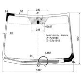 Стекло лобовое с обогревом щеток в клей TOYOTA WISH 09- <b>XYG TY-RV2-R-CPH LFW/H/X</b>