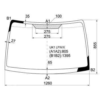 Стекло лобовое в клей SUBARU STELLA 06-11 <b>XYG UK1 LFW/X</b>