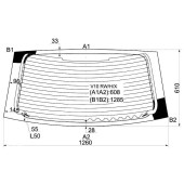 Стекло заднее (крышка багажника) с обогревом NISSAN ALMERA TINO 98-03 <b>XYG V10 RW/H/X</b>
