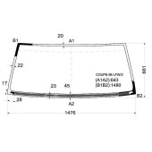 Стекло лобовое с обогревом щеток в клей MITSUBISHI PAJERO 2 / 4-DOOR 91- (обогрев) <b>XYG V32 LFW/H/X</b>