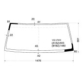 Стекло лобовое в клей MITSUBISHI PAJERO II 2 / 4-DOOR 91-99 <b>XYG V32 LFW/X</b>