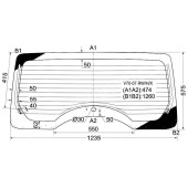 Стекло заднее (крышка багажника) с обогревом MITSUBISHI PAJERO 3 / 5-DOOR JEEP 2007- <b>XYG V70-07 RW/H/X</b>
