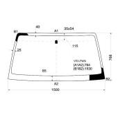 Стекло лобовое в клей MITSUBISHI PAJERO III 99-06 3 / 5D <b>XYG V70 LFW/X</b>