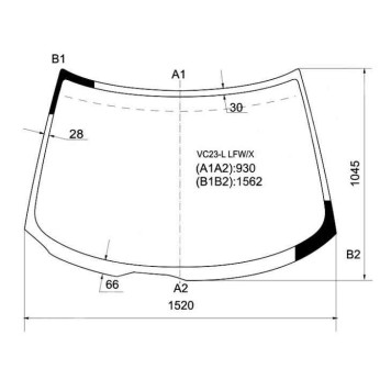 Стекло лобовое в клей NISSAN SERENA 91-99 <b>XYG VC23-L LFW/X</b>
