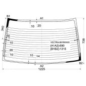Стекло заднее с обогревом OPEL VECTRA 4D SEDAN 88- <b>XYG VECTRA-88 RW/H/X</b>