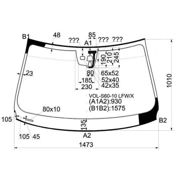 Стекло лобовое +дд +2 камеры в клей VOLVO S60 / V60 4 / 5D SED / WGN 10- <b>XYG VOL-S60-10 LFW/X</b>