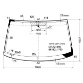 Стекло лобовое в клей VOLKSWAGEN TRANSPORTER T5 VAN 2003- <b>XYG VW-T5-VCP LFW/X</b>