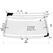 Стекло заднее с обогревом MERCEDES-BENZ S-CLASS W140 91-98 <b>XYG W140 RW/H/X</b>