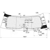 Стекло заднее с обогревом MERCEDES-BENZ ML-CLASS W164 05-11 <b>XYG W164 RW/H/X</b>