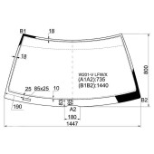Стекло лобовое в клей MERCEDES 190 W201 85-93 <b>XYG W201-V LFW/X</b>
