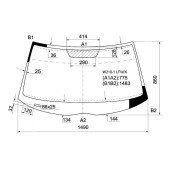 Стекло лобовое в клей MERCEDES-BENZ E-CLASS W210 1995-2002 4 / 5D <b>XYG W210-1 LFW/X</b>