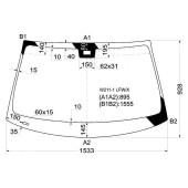 Стекло лобовое в клей MERCEDES BENZ E-CLASS W211 02-09 4 / 5D (панорамная крыша) <b>XYG W211-1 LFW/X</b>