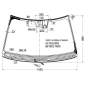Стекло лобовое с обогревом щеток в клей MERCEDES-BENZ S-CLASS W221 05- <b>XYG W221-VCSSH LFW/H/X</b>