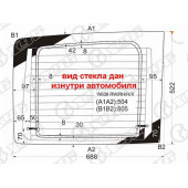 Стекло заднее (распашной двери) правое с обогревом MERCEDES BENZ VITO / VIANO 03- <b>XYG W639 RW/RH/H/X</b>