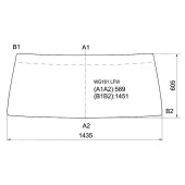 Стекло лобовое в резинку NISSAN PATROL / SAFARI 87-97 3 / 5D <b>XYG WG161 LFW</b>