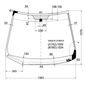 Стекло лобовое с обогревом щеток в клей TOYOTA WISH 03-09 <b>XYG WISH-R LFW/H/X</b>
