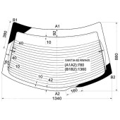 Стекло заднее (крышка багажника) с обогревом CITROEN XANTIA 93-01 5D HBK <b>XYG XANTIA-93 RW/H/X</b>
