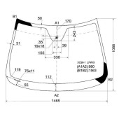 Стекло лобовое в клей VOLVO XC90 4D UTILITY 2003- <b>XYG XC90-1 LFW/X</b>